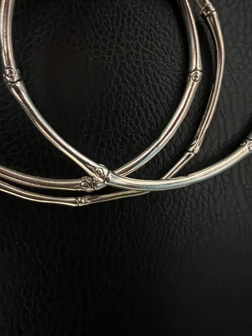John Hardy Sterling Silver Bamboo Bangle Bracelet x3